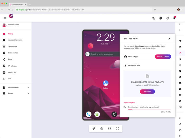Genymotion - Android Emulator in the Cloud and for PC & Mac